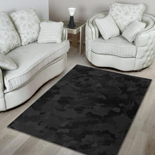 Load image into Gallery viewer, Black Camouflage Print Area Rug
