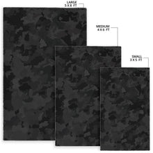 Load image into Gallery viewer, Black Camouflage Print Area Rug
