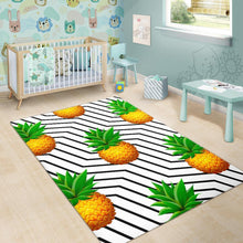 Load image into Gallery viewer, Black Geometric Pineapple Pattern Print Area Rug
