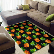 Load image into Gallery viewer, Black Pineapple Pattern Print Area Rug
