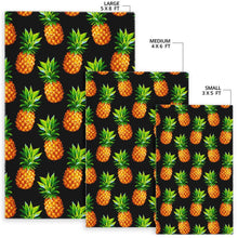 Load image into Gallery viewer, Black Pineapple Pattern Print Area Rug
