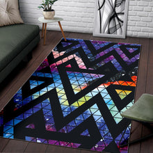 Load image into Gallery viewer, Black Triangle Galaxy Space Print Area Rug
