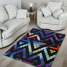 Load image into Gallery viewer, Black Triangle Galaxy Space Print Area Rug
