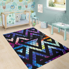 Load image into Gallery viewer, Black Triangle Galaxy Space Print Area Rug
