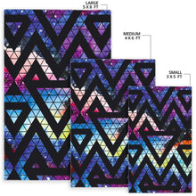 Load image into Gallery viewer, Black Triangle Galaxy Space Print Area Rug
