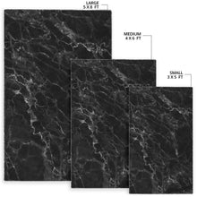 Load image into Gallery viewer, Black White Smoke Marble Print Area Rug
