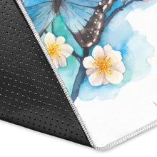 Load image into Gallery viewer, Blossom Blue Butterfly Pattern Print Area Rug

