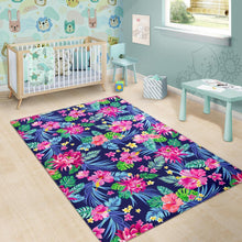 Load image into Gallery viewer, Blossom Tropical Flower Pattern Print Area Rug
