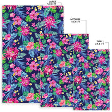 Load image into Gallery viewer, Blossom Tropical Flower Pattern Print Area Rug
