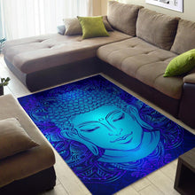 Load image into Gallery viewer, Blue Buddha Print Area Rug
