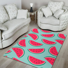 Load image into Gallery viewer, Blue Cute Watermelon Pattern Print Area Rug
