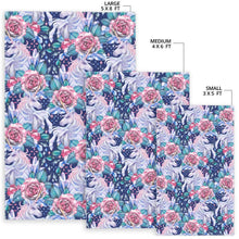 Load image into Gallery viewer, Blue Fairy Rose Unicorn Pattern Print Area Rug
