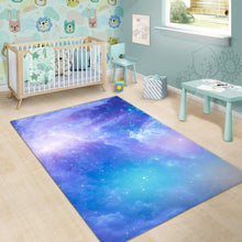 Load image into Gallery viewer, Blue Light Nebula Galaxy Space Print Area Rug

