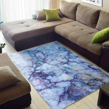 Load image into Gallery viewer, Blue Marble Print Area Rug
