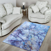 Load image into Gallery viewer, Blue Marble Print Area Rug
