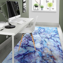 Load image into Gallery viewer, Blue Marble Print Area Rug
