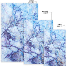 Load image into Gallery viewer, Blue Marble Print Area Rug
