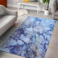 Load image into Gallery viewer, Blue Marble Print Area Rug
