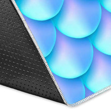 Load image into Gallery viewer, Blue Neon Mermaid Scales Pattern Print Area Rug
