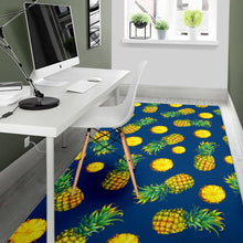 Load image into Gallery viewer, Blue Pineapple Pattern Print Area Rug
