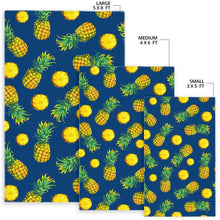 Load image into Gallery viewer, Blue Pineapple Pattern Print Area Rug
