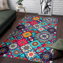 Load image into Gallery viewer, Bohemian Indian Mandala Patchwork Print Area Rug
