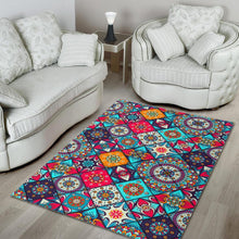 Load image into Gallery viewer, Bohemian Indian Mandala Patchwork Print Area Rug
