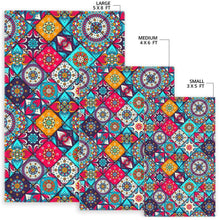 Load image into Gallery viewer, Bohemian Indian Mandala Patchwork Print Area Rug

