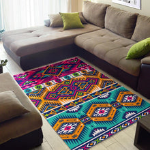 Load image into Gallery viewer, Bright Colors Aztec Pattern Print Area Rug
