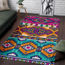 Load image into Gallery viewer, Bright Colors Aztec Pattern Print Area Rug
