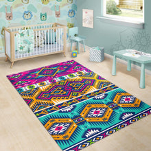 Load image into Gallery viewer, Bright Colors Aztec Pattern Print Area Rug
