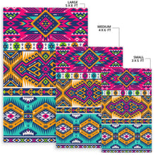 Load image into Gallery viewer, Bright Colors Aztec Pattern Print Area Rug
