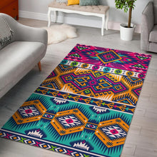 Load image into Gallery viewer, Bright Colors Aztec Pattern Print Area Rug
