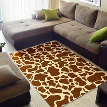 Load image into Gallery viewer, Brown Cow Print Area Rug
