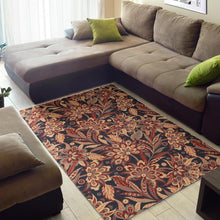 Load image into Gallery viewer, Brown Floral Bohemian Pattern Print Area Rug
