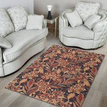 Load image into Gallery viewer, Brown Floral Bohemian Pattern Print Area Rug
