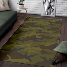 Load image into Gallery viewer, Brown Green Camouflage Print Area Rug
