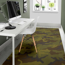 Load image into Gallery viewer, Brown Green Camouflage Print Area Rug
