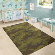 Load image into Gallery viewer, Brown Green Camouflage Print Area Rug
