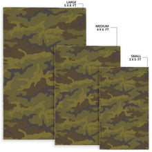Load image into Gallery viewer, Brown Green Camouflage Print Area Rug
