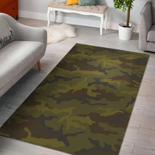 Load image into Gallery viewer, Brown Green Camouflage Print Area Rug
