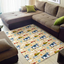 Load image into Gallery viewer, Cartoon Dairy Cow Farm Pattern Print Area Rug
