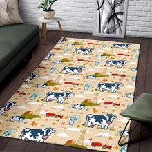 Load image into Gallery viewer, Cartoon Dairy Cow Farm Pattern Print Area Rug
