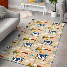 Load image into Gallery viewer, Cartoon Dairy Cow Farm Pattern Print Area Rug
