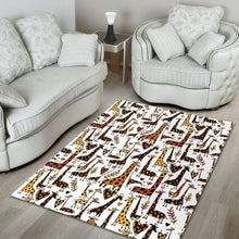 Load image into Gallery viewer, Cartoon Giraffe Pattern Print Area Rug
