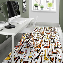 Load image into Gallery viewer, Cartoon Giraffe Pattern Print Area Rug
