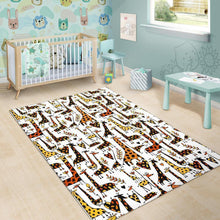 Load image into Gallery viewer, Cartoon Giraffe Pattern Print Area Rug
