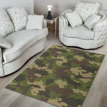 Load image into Gallery viewer, Classic Green Camouflage Print Area Rug
