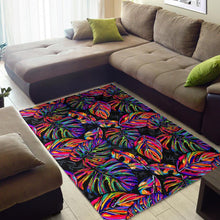 Load image into Gallery viewer, Colorful Leaf Tropical Pattern Print Area Rug
