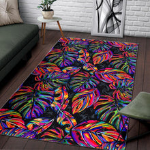 Load image into Gallery viewer, Colorful Leaf Tropical Pattern Print Area Rug
